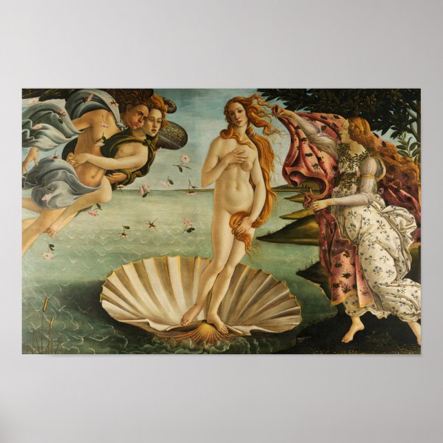 Affiches Sandro Botticelli - La naissance de Vénus (Devant)