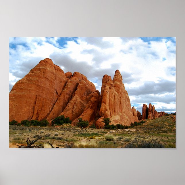 Affiches Sandstone Fins, Arches National Park, Utah (Devant)