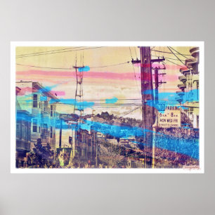 Affiches Sanfran-see-peaks district de San francisco