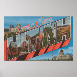 Affiches Santa Clara, Utah - grandes scènes de lettre