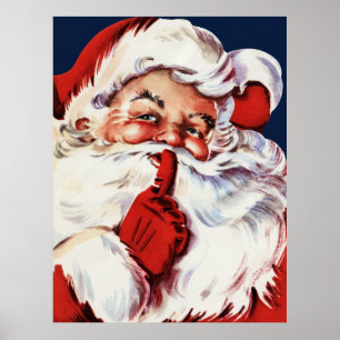 Affiches Santa Claus Saying SH-H-H
