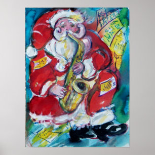 AFFICHES SANTA & SAX, FÊTE DE NOËL