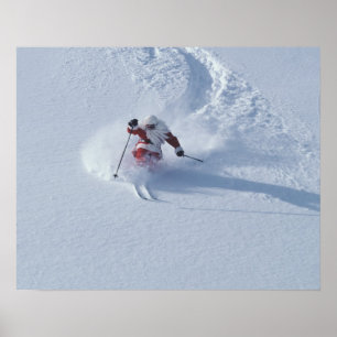 Affiches Santa Skiing at Snowbird Ski Resort, Wasatch