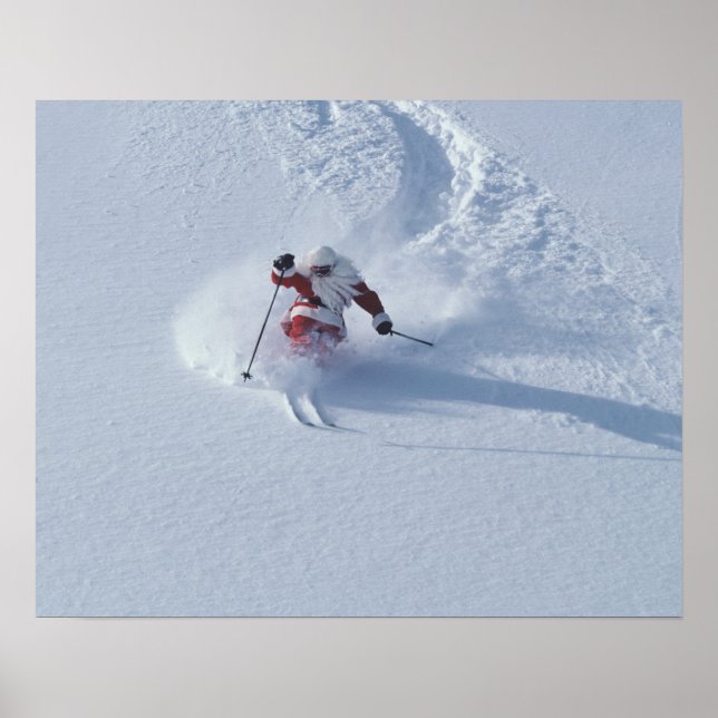 Affiches Santa Skiing at Snowbird Ski Resort, Wasatch (Devant)