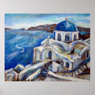 Affiches Santorini Black Cat