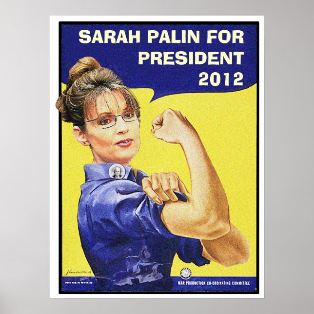 AFFICHES SARAH PALIN POUR LE PRÉSIDENT 2012 (Devant)