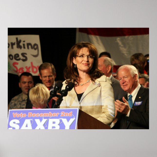Affiches Sarah Palin sur l'affiche du rallye Chambliss (Devant)