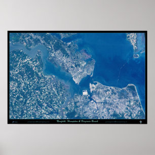 Affiches Satellit de la Norfolk Hampton et du Virginia