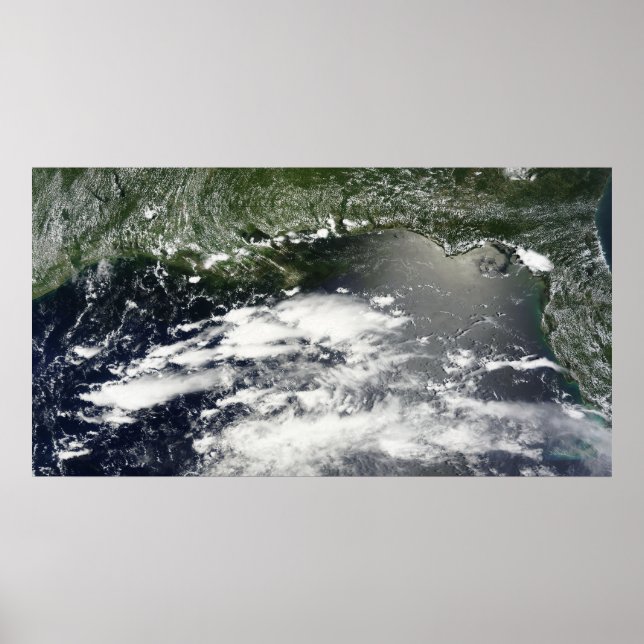 Affiches Satellite view of oil leaking 2 (Devant)