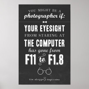 Affiches Satire de magasin - humour pour des photographes