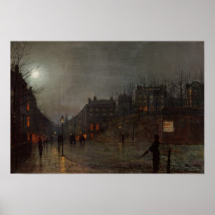 Affiches S'attaquant à la maison au crépuscule, 1882