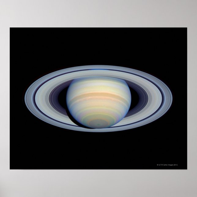 Affiches Saturn with rings at widest angle to Earth (Devant)