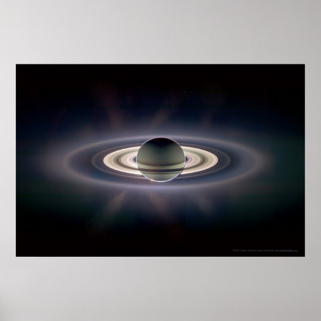 Affiches Saturne dans Eclipse 18x12 (9x5) (Devant)
