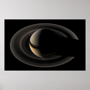 Affiches Saturne rétroéclairée de Cassini Orbiter