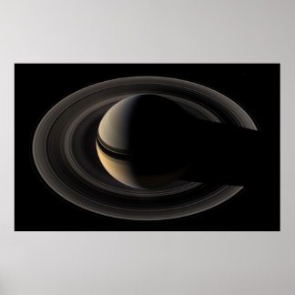 Affiches Saturne rétroéclairée de Cassini Orbiter