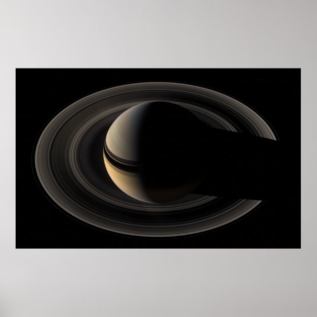 Affiches Saturne rétroéclairée de Cassini Orbiter (Devant)