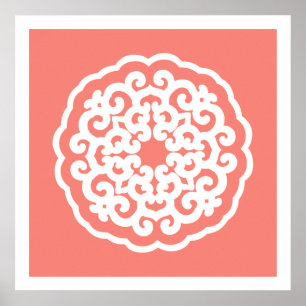 Affiches Saumon Asiatique Moods Mandalla