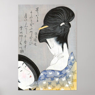 Affiches Saupoudrage du cou Kitagawa Utamaro