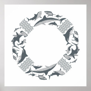 Affiches Sauvez la vie des requins