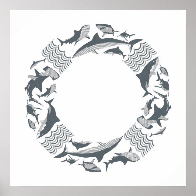 Affiches Sauvez la vie des requins (Devant)
