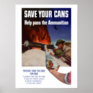 Affiches Sauvez vos boîtes -- Aidez à passer les munitions