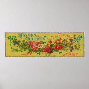 Affiches Savon Superfines Savon LabelParis, France