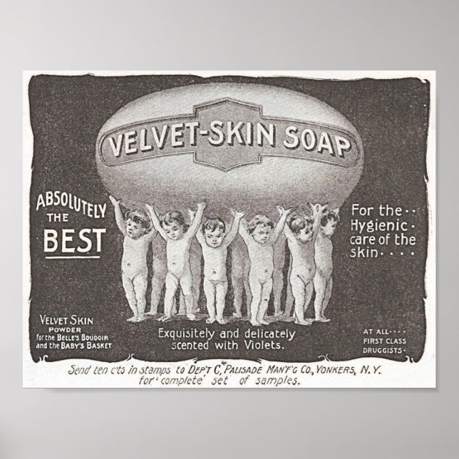 Affiches Savon Velvet Skin (Devant)