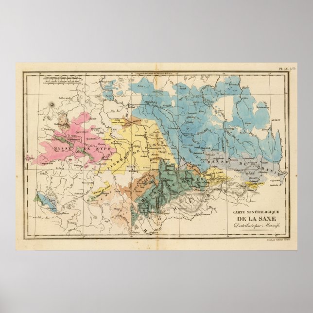 Affiches Saxe mineralogique (Devant)