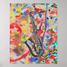Saxophone Abstrait