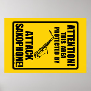 Affiches Saxophone d'attaque