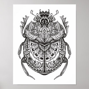 Affiches Scarabée africain Zendoodle 2