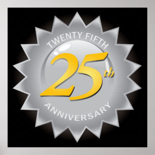 Affiches Sceau d'argent du 25e anniversaire
