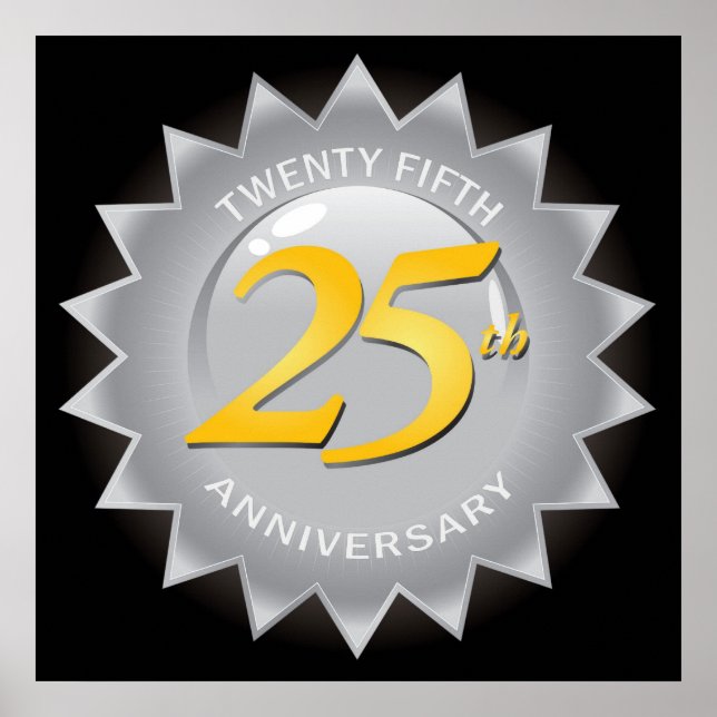 Affiches Sceau d'argent du 25e anniversaire (Devant)