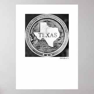 Affiches Sceau de la Société historique du Texas en bronze