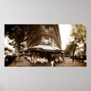 Affiches Scène de café de Paris (i) - panorama
