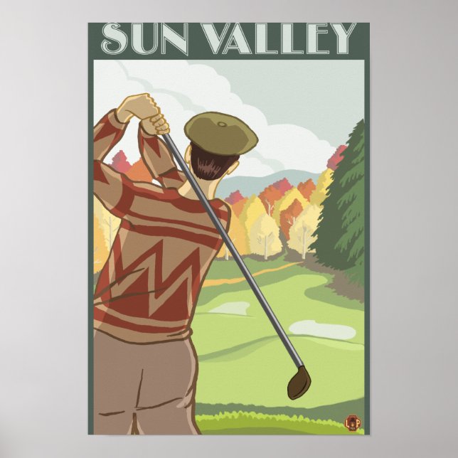 Affiches Scène de golf - Sun Valley, Idaho (Devant)