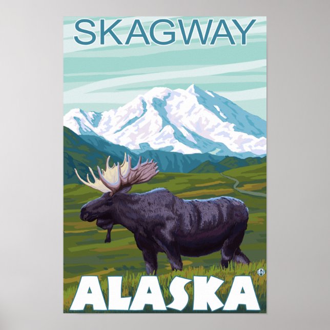 Affiches Scène de l'orignal - Skagway, Alaska (Devant)