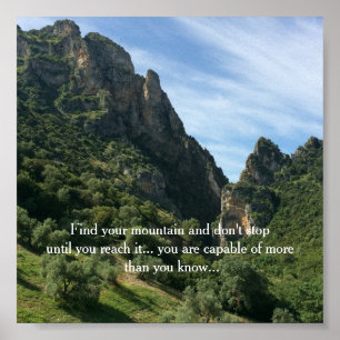 Affiches Scène de montagne avec citation inspirante