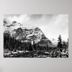 Affiches Scène de montagne (noire et blanc) (unbordered)