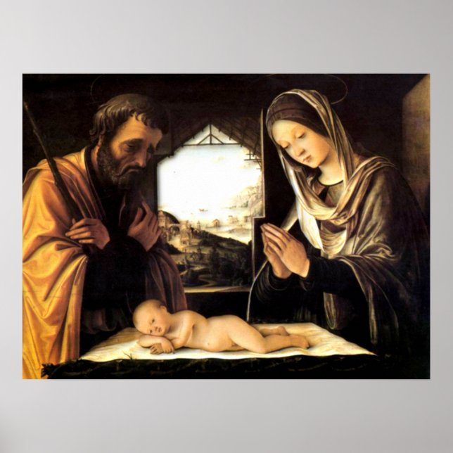 Affiches Scène de Nativité pour Noël - Sainte Famille, Cost (Devant)