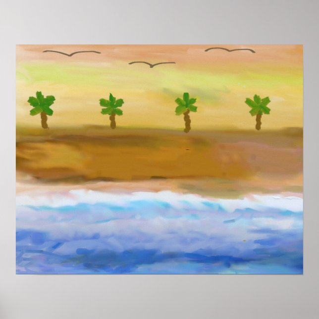 Affiches Scène De Plage Serene (Devant)