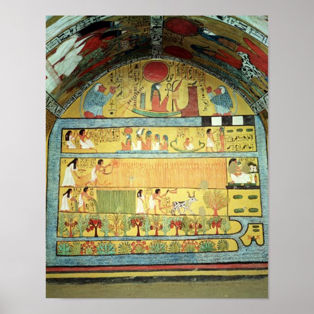 Affiches Scène de récolte sur le mur de l'Est (Devant)