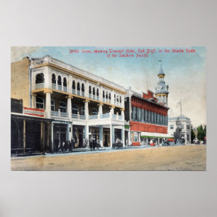 Affiches Scène de rue montrant l'hôtel de Tremont