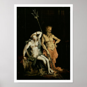 Affiches Scène d'enfer : détail montrant Hades et Persephon