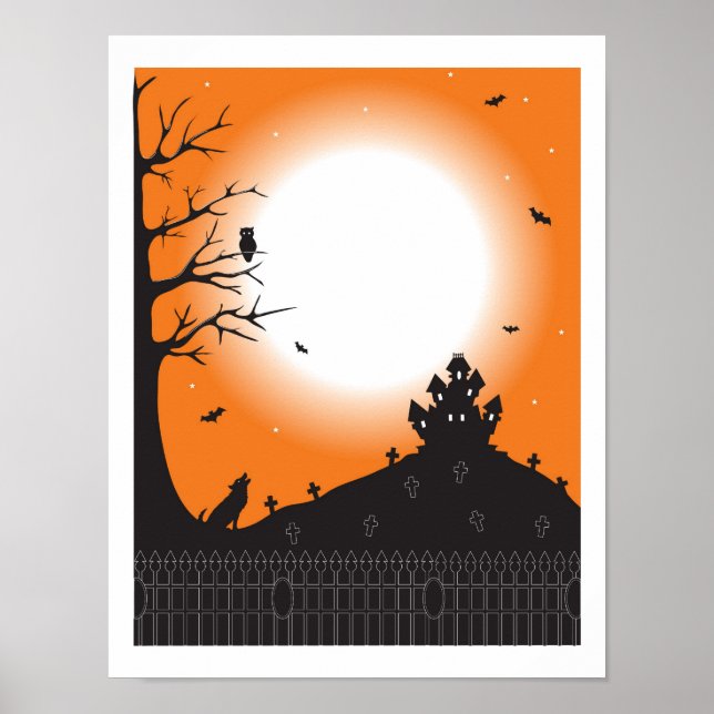 Affiches Scène d'Halloween (Devant)