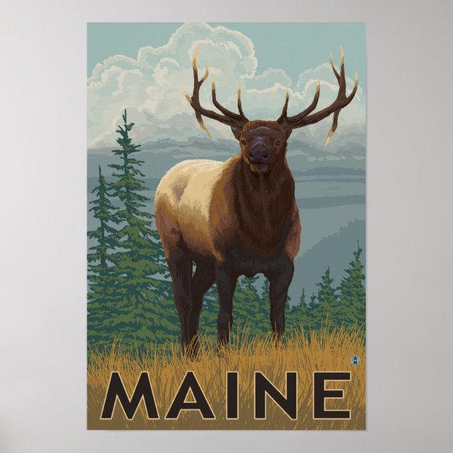 Affiches Scène du MaineElk (Devant)