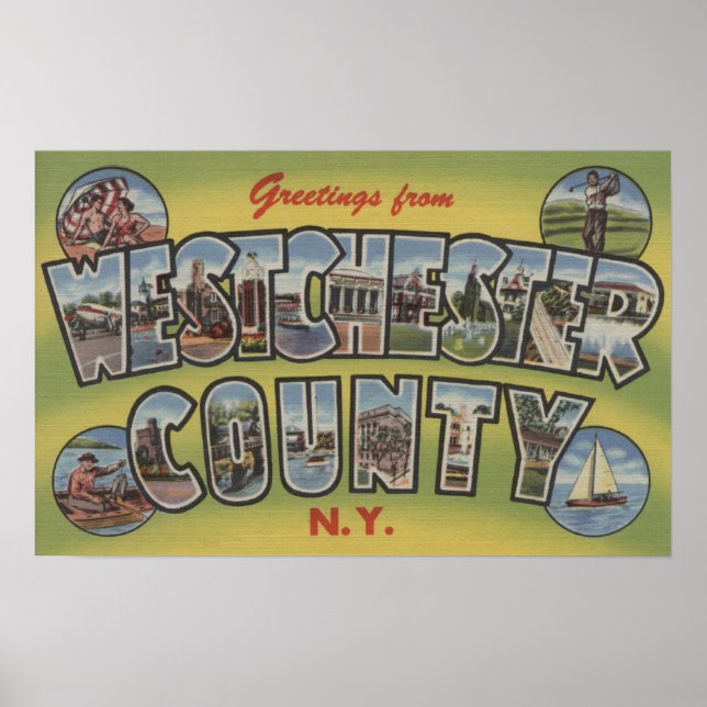 Affiches Scènes de grandes lettres - Comté de Westchester,  (Devant)