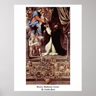 Affiches Scènes de Madonna de chapelet par Guido Reni