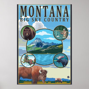 Affiches Scènes d'état du Montana