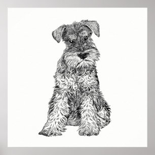 Affiches Schnauzer d'art d'affiche/mur de chien